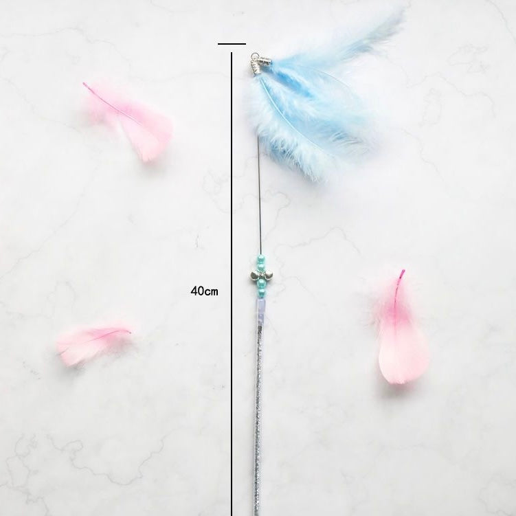 Cat Teaser Stick Toys Cat Feather Stick