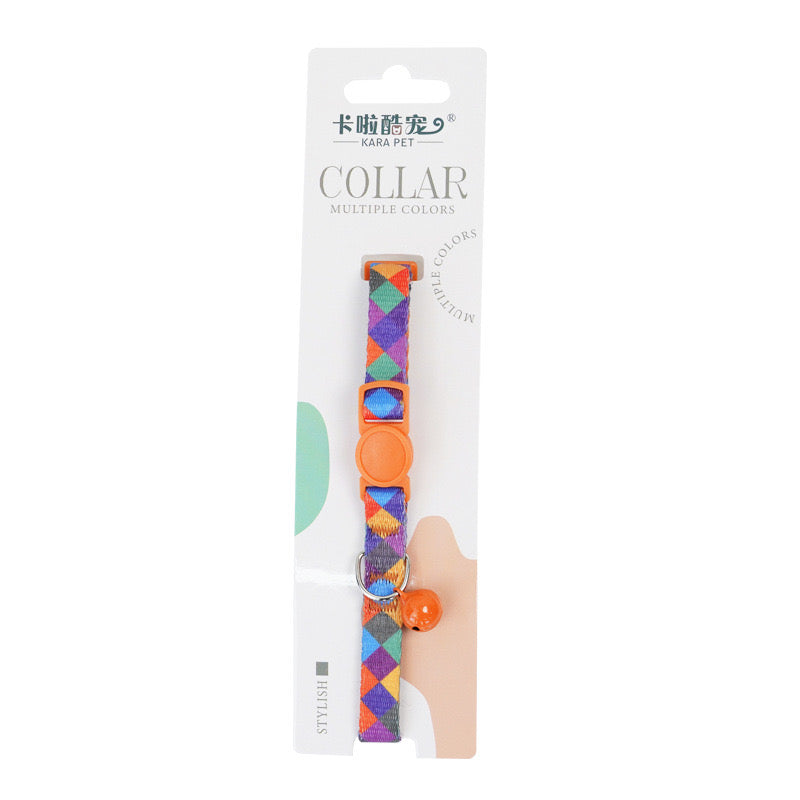 Cute Collar for Small Dog & Cat with Bell (8 designs)