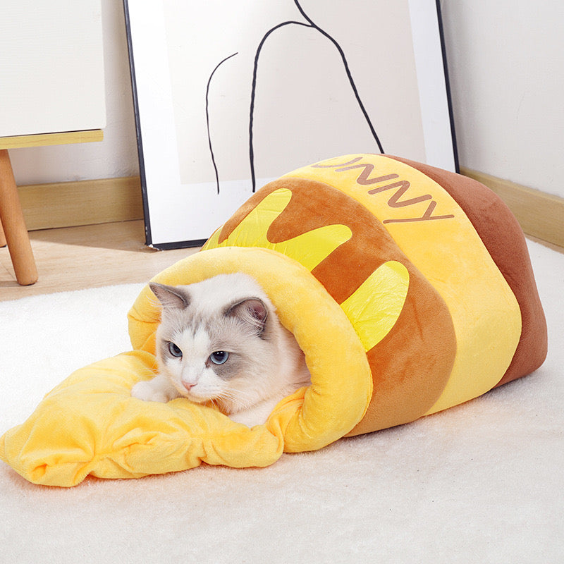 Honey Jar Soft Bed for Small Cats And Dogs
