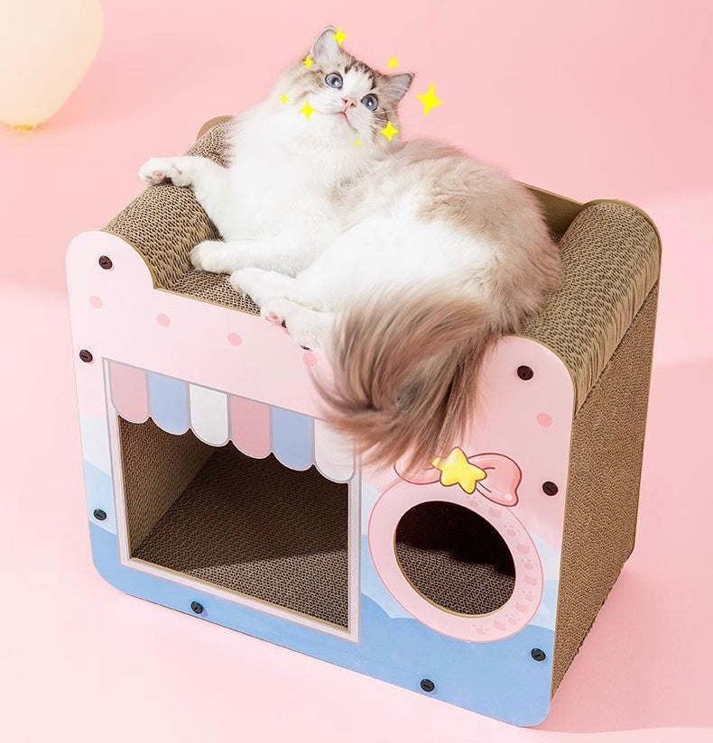 Cat Scratcher Cute Pink Princess Style Cat House