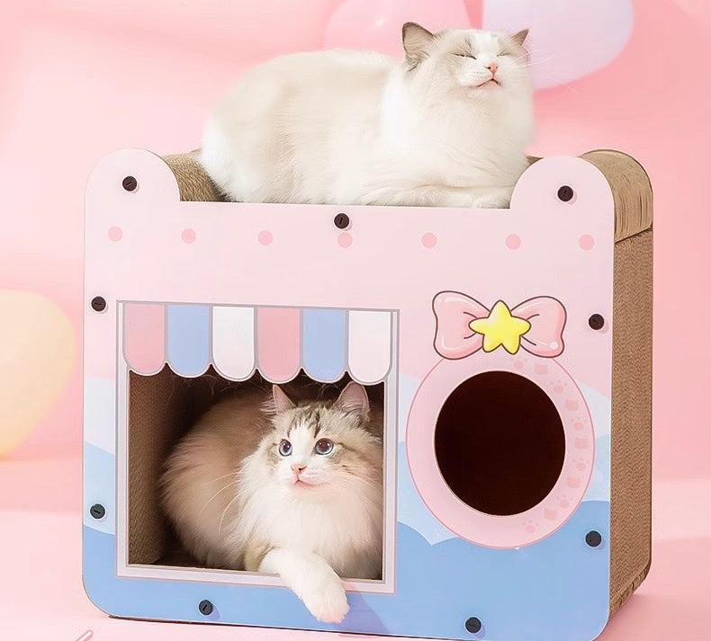 Cat Scratcher Cute Pink Princess Style Cat House