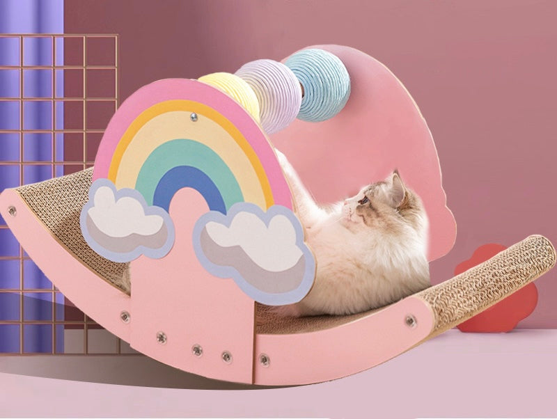 Rainbow Cat Scratcher Premium