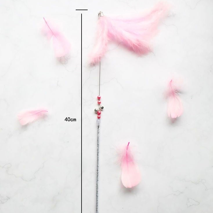 Cat Teaser Stick Toys Cat Feather Stick