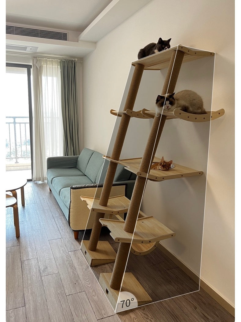 [LAST ONE] Twin Tower Premium Wooden Cat Tower Cat Tree Cat Scratcher