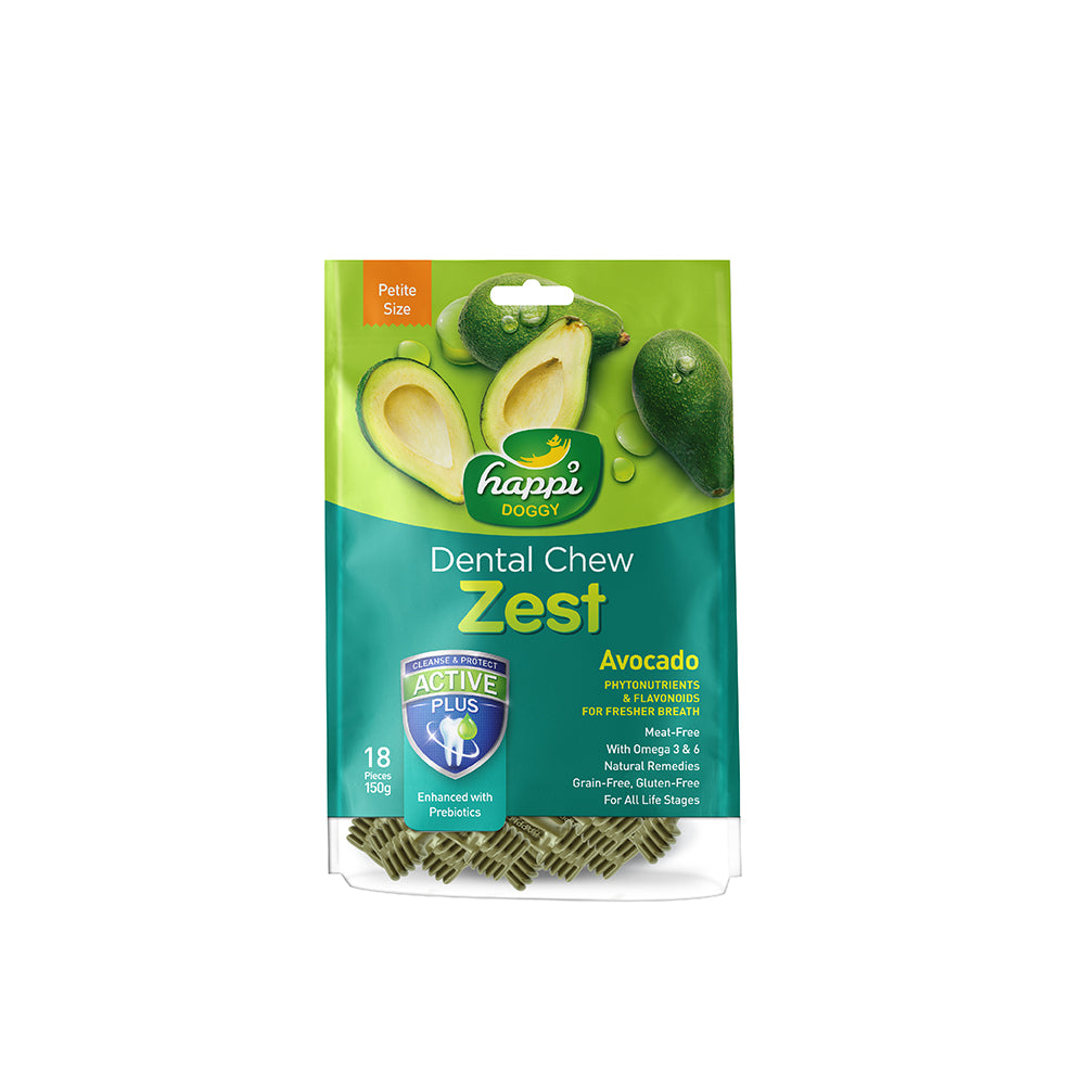 Happi Doggy Avocado Dental Chew Zest Petite 150g
