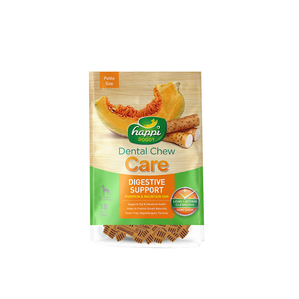 Happi Doggy Dental Chew Care Pumpkin & Mountain Yam (Digestive Support) 150g