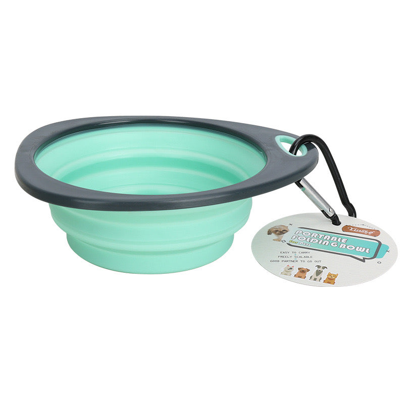 Silicone Collapsible Water & Food Bowls, BPA Free and Dishwasher Safe, Portable and Foldable Travel Bowl