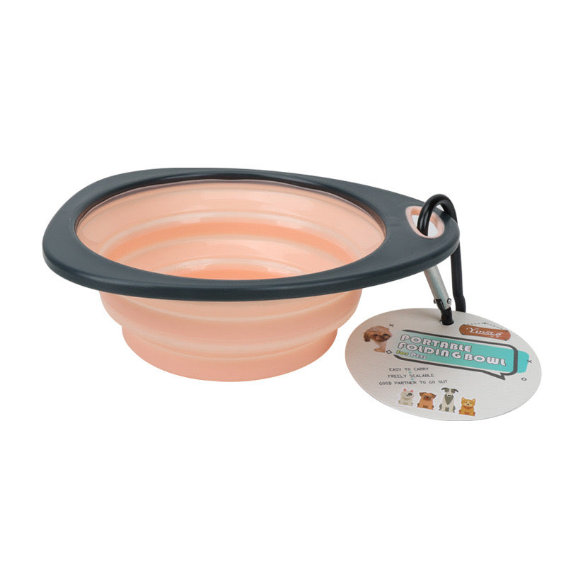 Silicone Collapsible Water & Food Bowls, BPA Free and Dishwasher Safe, Portable and Foldable Travel Bowl