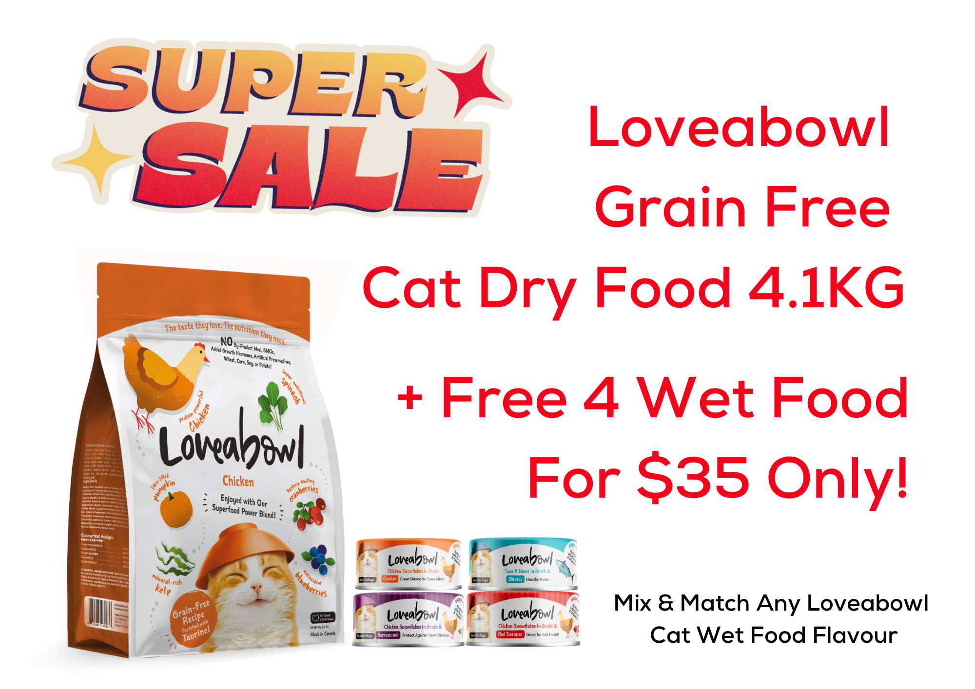 Loveabowl Chicken Cat Dry Food (2 Sizes)