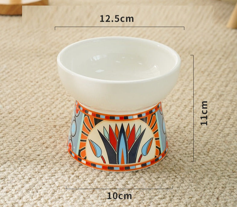Colourful Pattern Ceramic Bowl For Cat & Dog