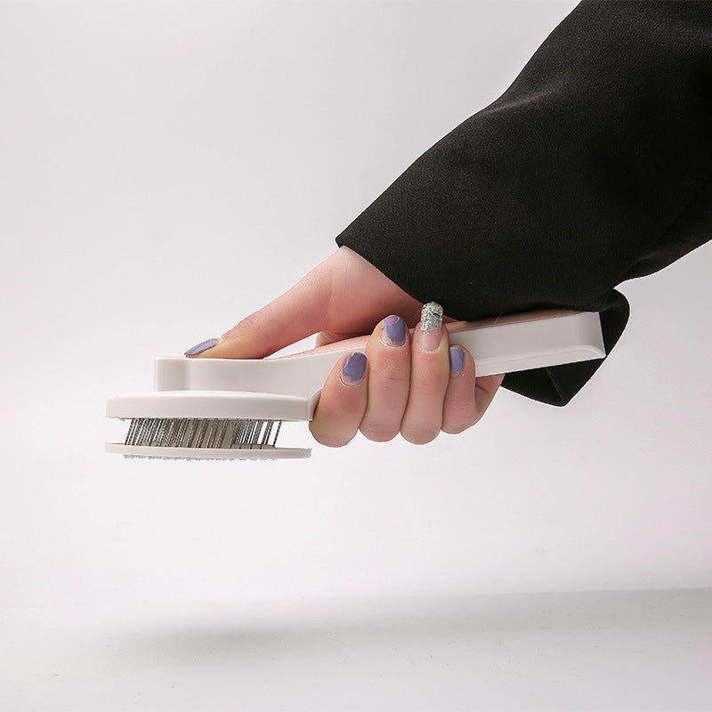 Pet Grooming Brush with Self-Clean Button for Cats and Dogs