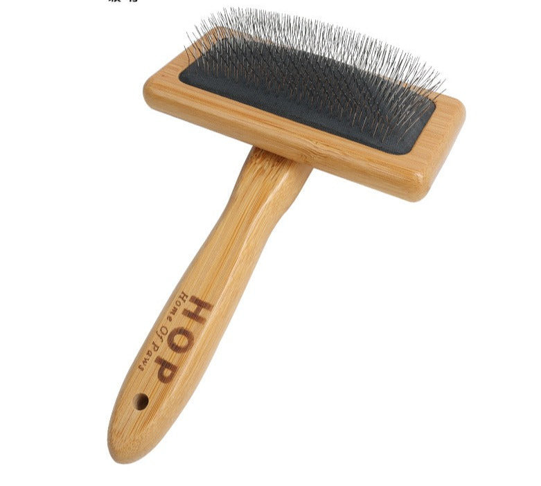 Professional Pet Grooming Brush with Wooden Handle