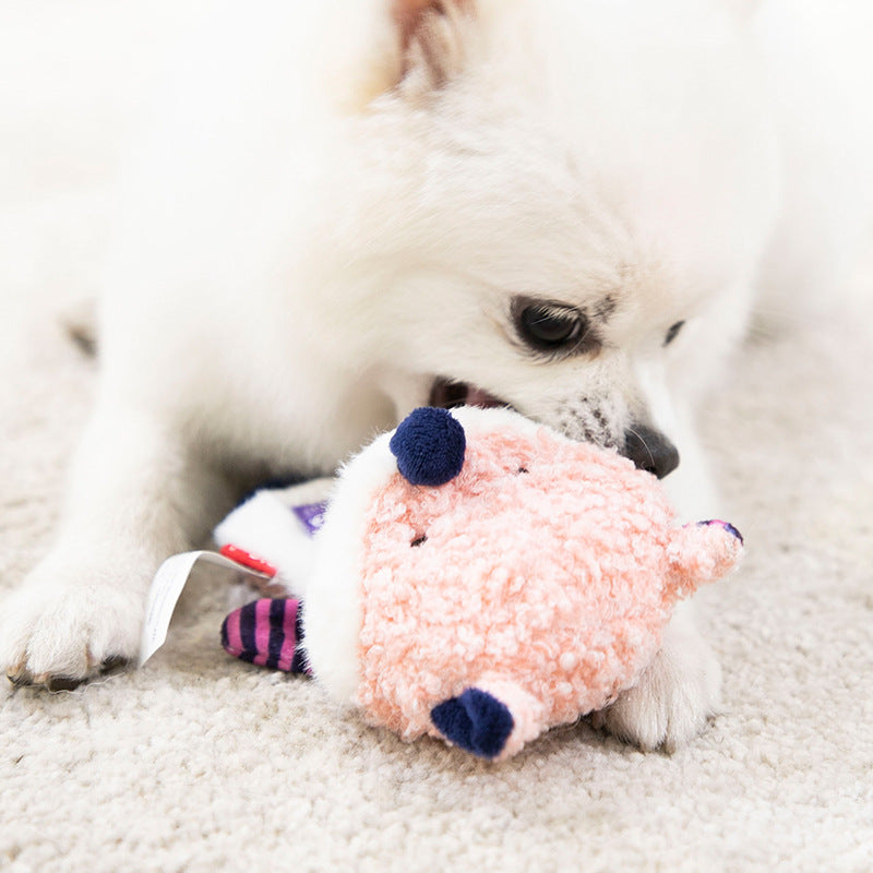 Gigwi Suppa Puppa Dog Chewing Plush Toy (Pink)