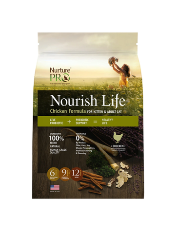 Nurture Pro Nourish Life Chicken Formula for Kittens & Adults (2 sizes)