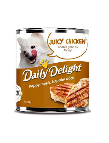 [Buy 3 Get 1 Free] Daily Delight Juicy Canned Dog Food 375g