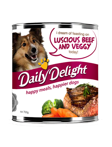 [Buy 3 Get 1 Free] Daily Delight Juicy Canned Dog Food 375g