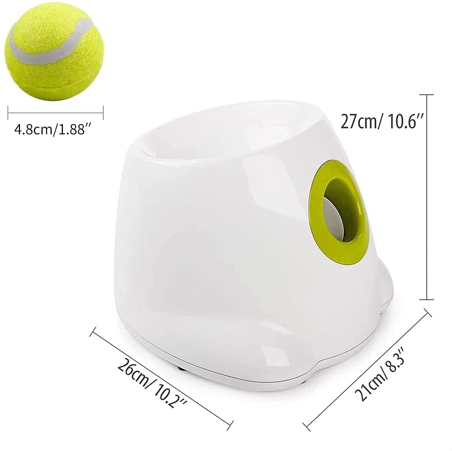 AFP Automatic Dog Ball Launcher Interactive Puppy Pet Ball Indoor Thrower Machine 3 Balls Included (2 inch)