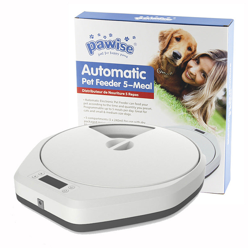 Pawise Automatic Pet Feeder Timing Feeder 5 Meal