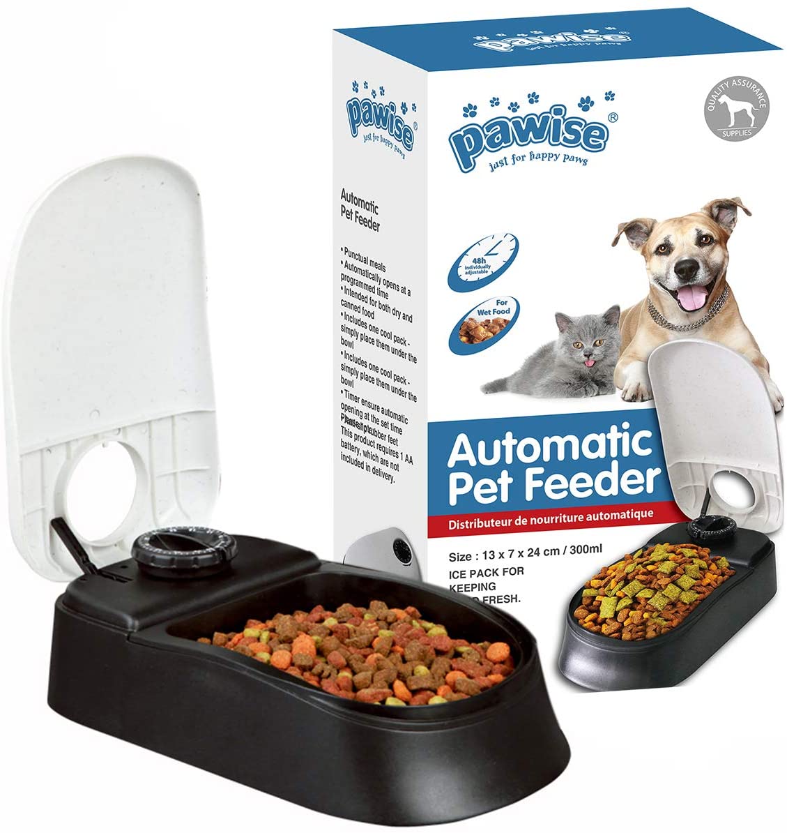 Pawise Automatic Pet Feeder Food Dispenser Station with Timer 2 meal