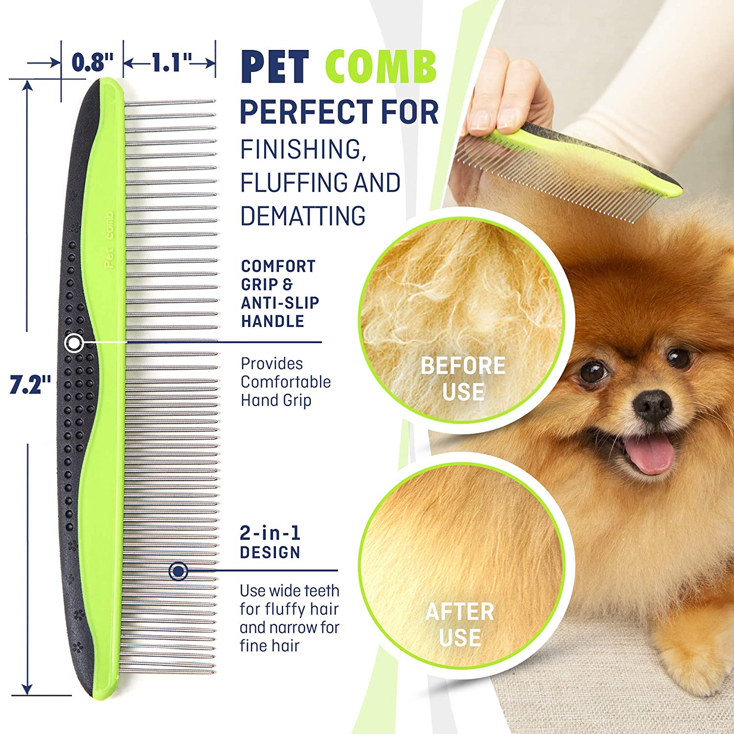 Stainless-Steel Comb For Dog & Cat