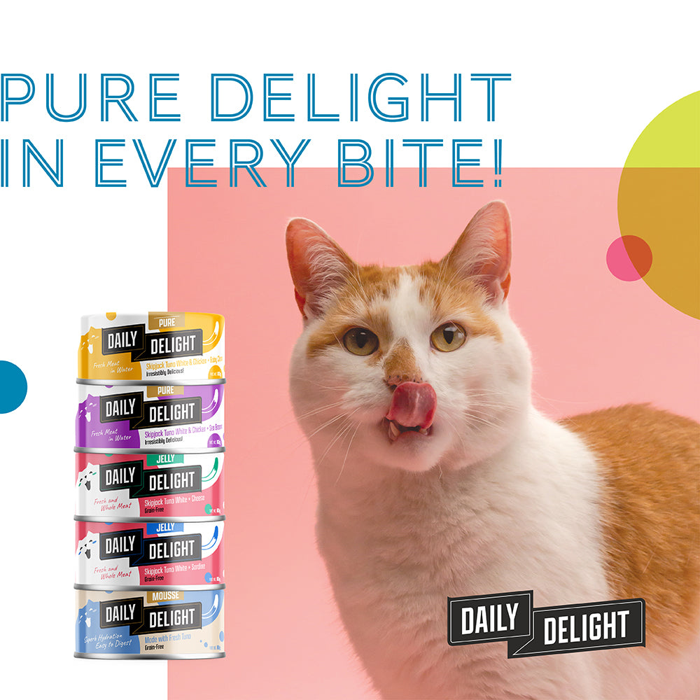 [Buy 5 Get 1 Free] Daily Delight Canned Cat Food 80g