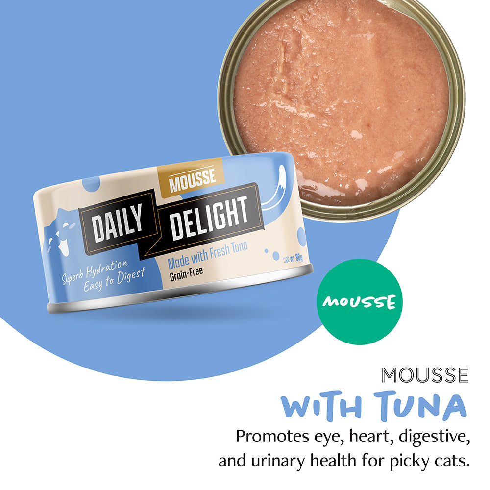Daily Delight Mousse with Tuna Canned Cat Food 80g