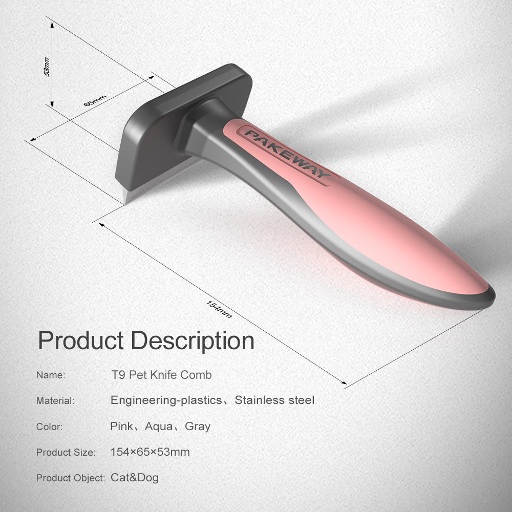 Pakeway T9 Pet Brush Massage and Dematting Brush for Cats and Dogs