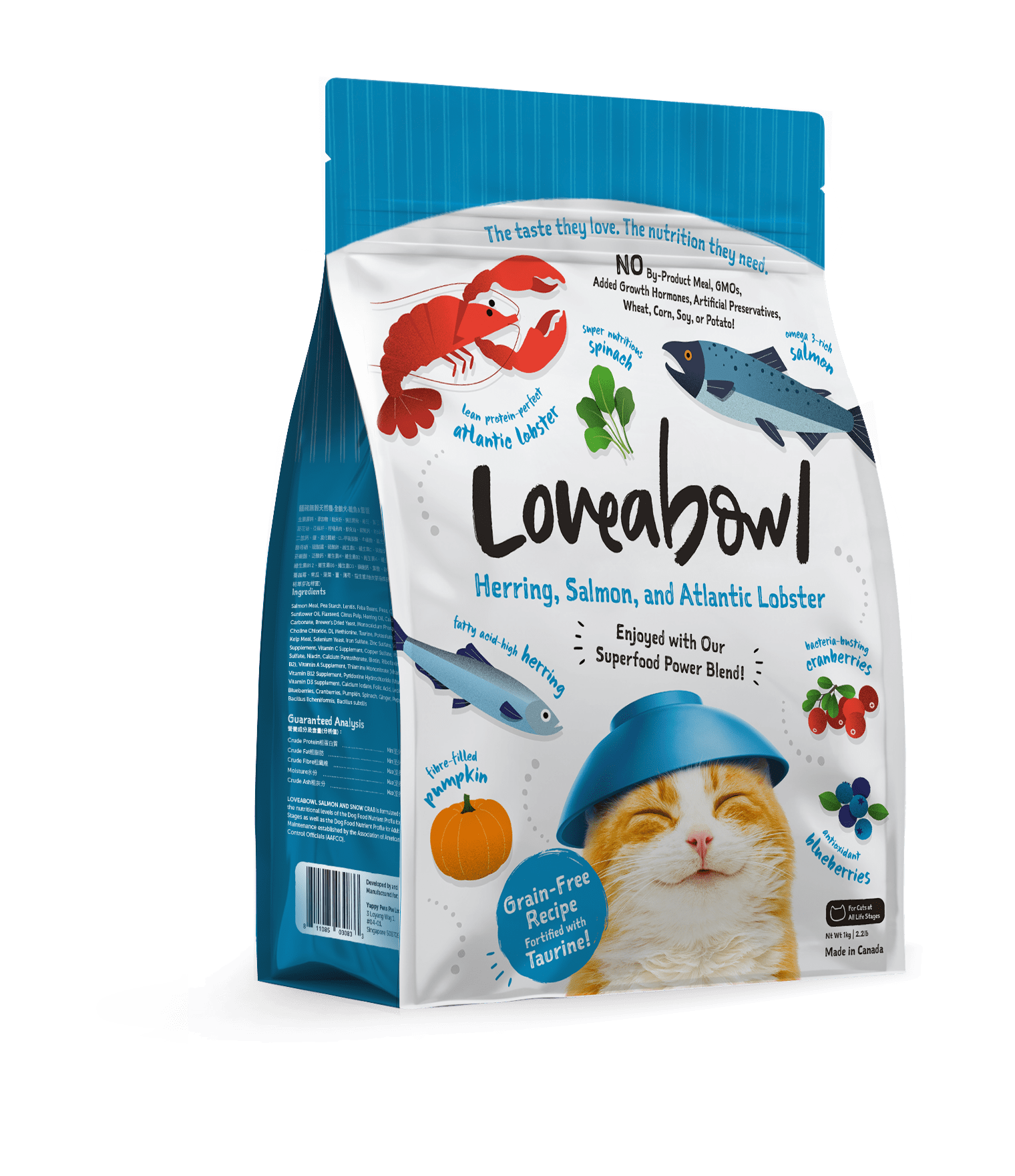 Loveabowl Herring Salmon and Atlantic Lobster Cat Dry Food (2 Sizes)