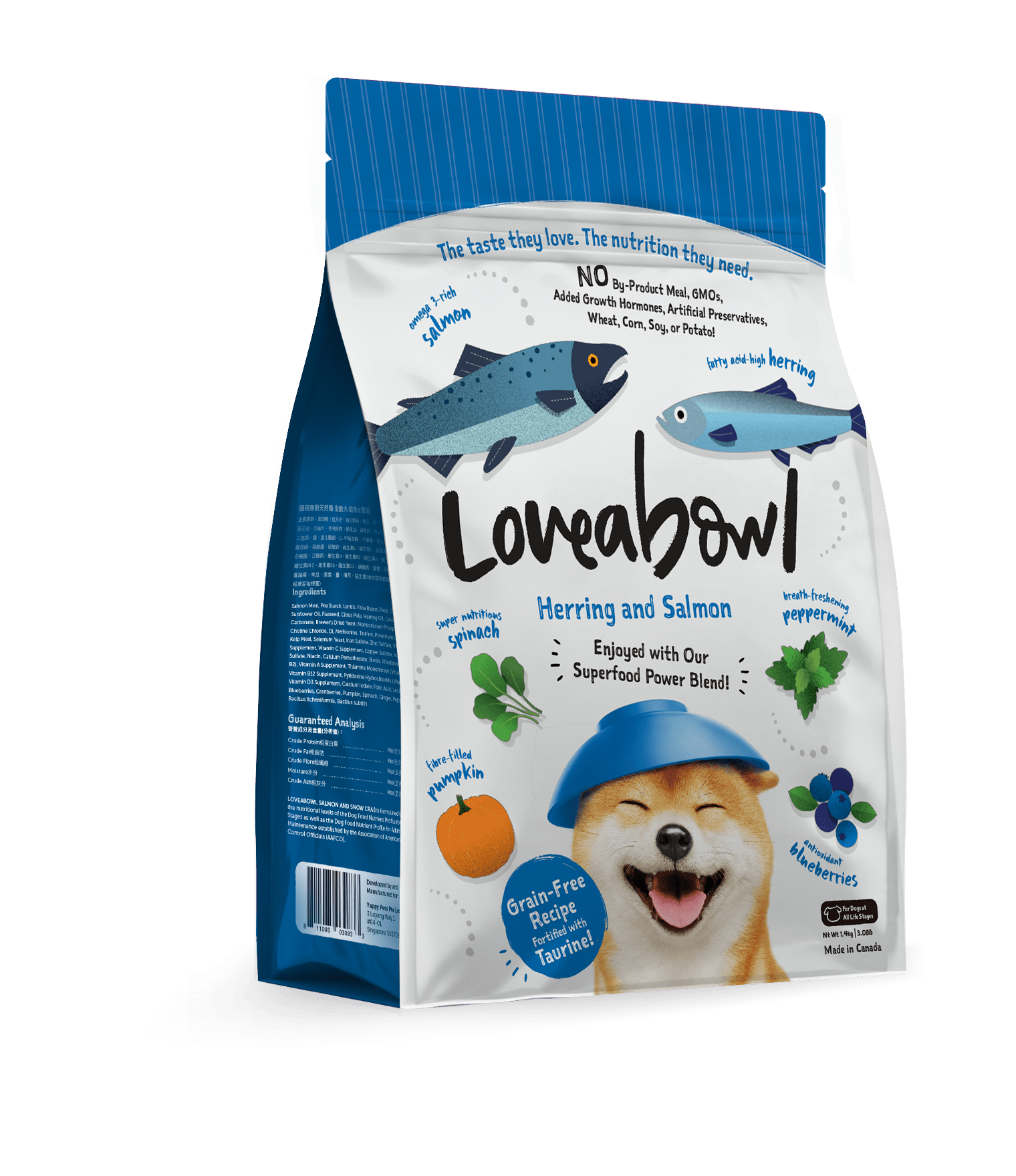 Loveabowl Herring and Salmon Dog Dry Food (2 sizes)