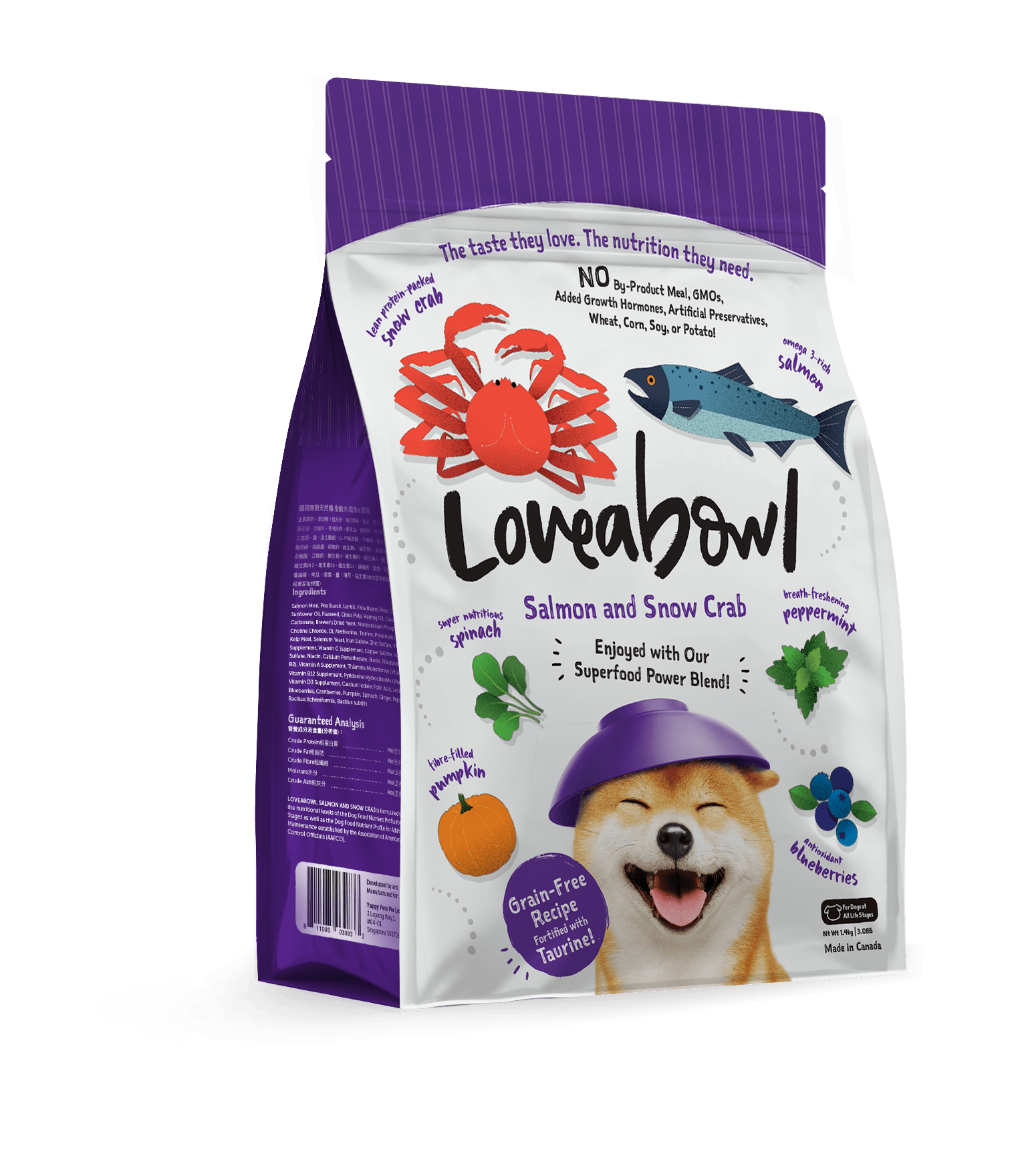 Loveabowl Salmon with Snow Crab Dog Dry Food (3 sizes)