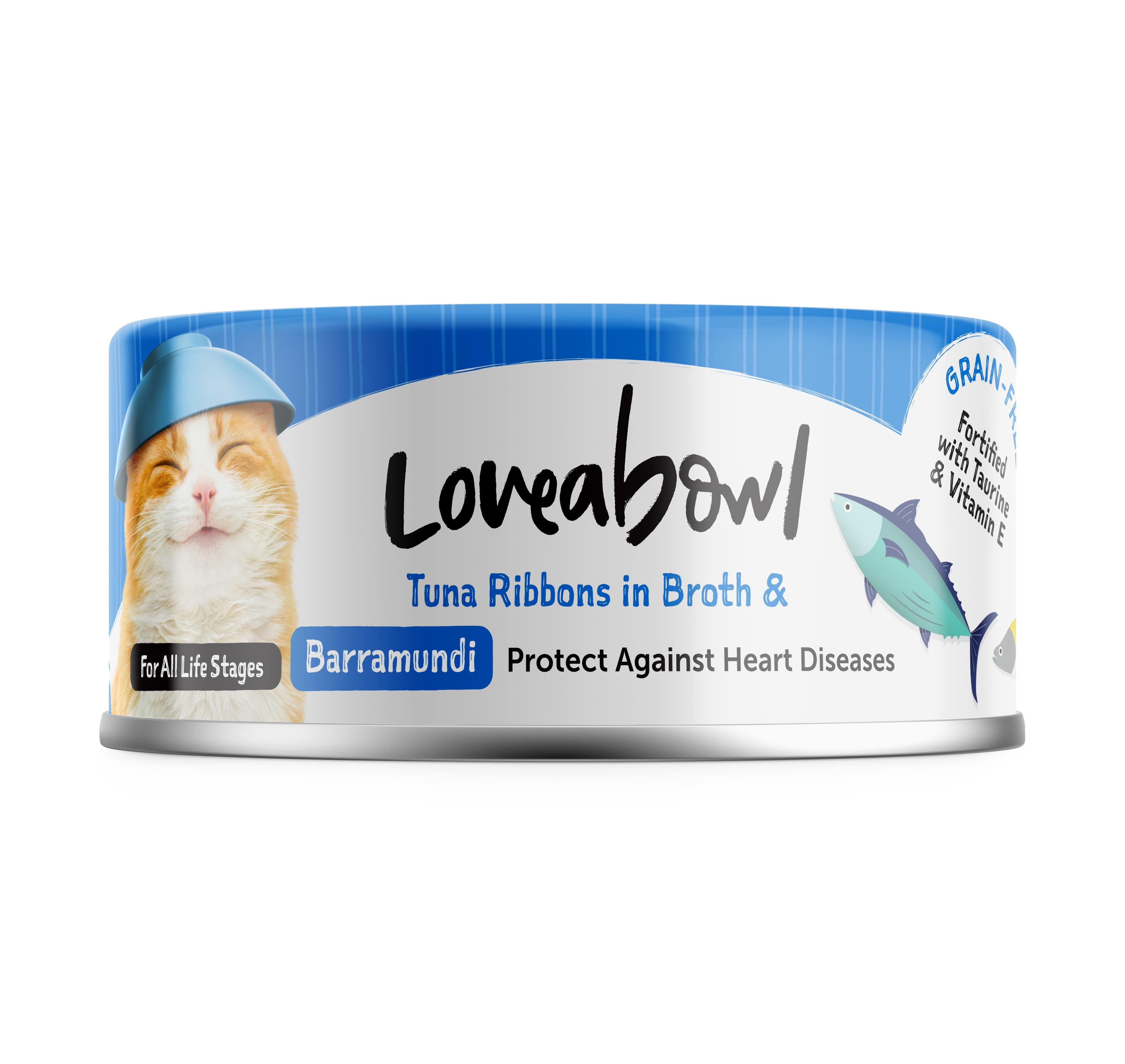 Loveabowl Tuna Ribbons in Broth with Barramundi Cat Wet Food 70g