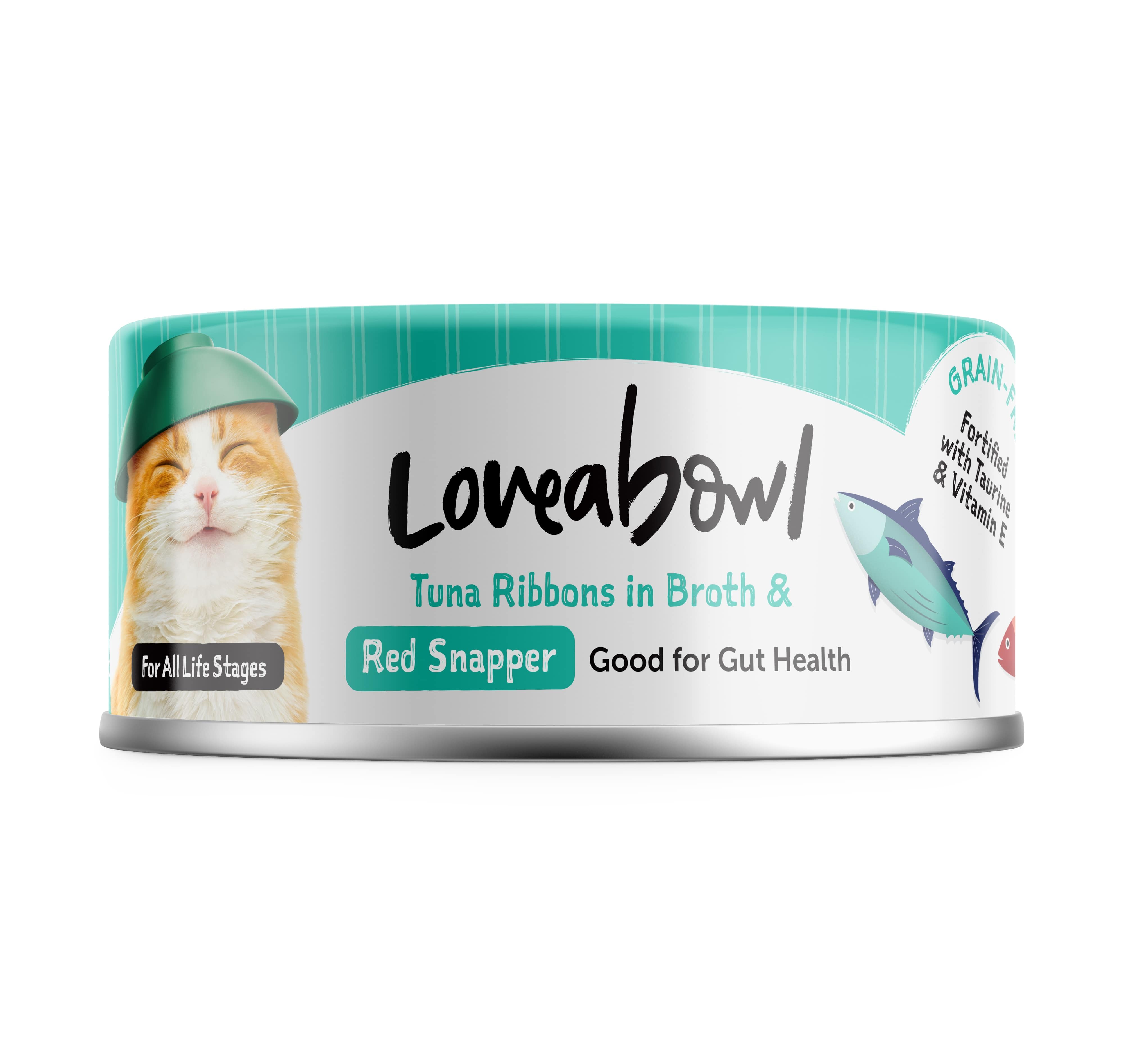 Loveabowl Tuna Ribbons in Broth with Red Snapper Cat Wet Food 70g