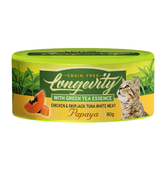 Nurture Pro Longevity Chicken & Skipjack Tuna White Meat with Papaya Cat Canned Food 80g