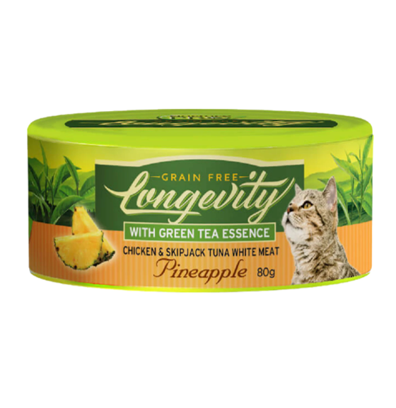 Nurture Pro Longevity Chicken & Skipjack Tuna White Meat with Pineapple Cat Canned Food 80g