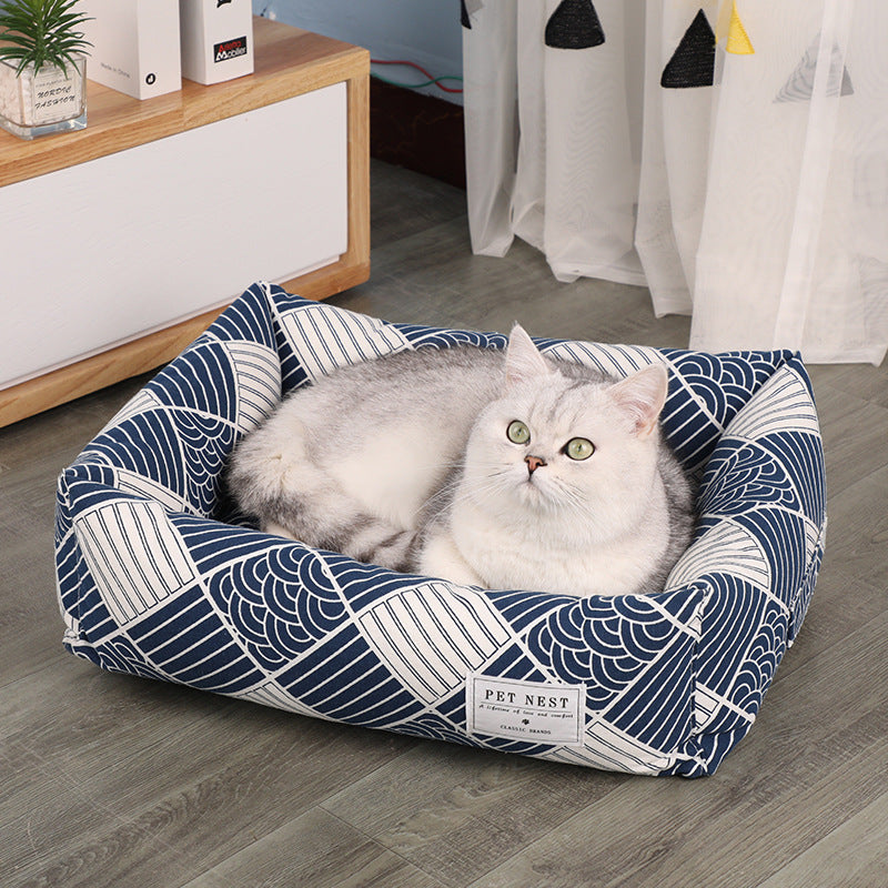 Pet Nest Soft Warm Plush Cushion Bed (Separable)