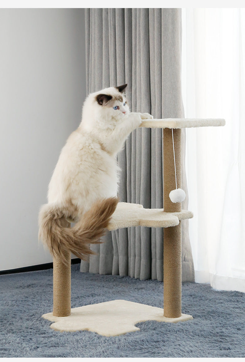 White Puzzle Cat Tower Cat Tree Premium