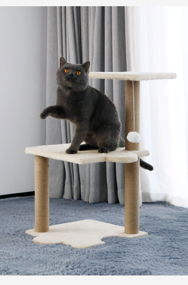 White Puzzle Cat Tower Cat Tree Premium