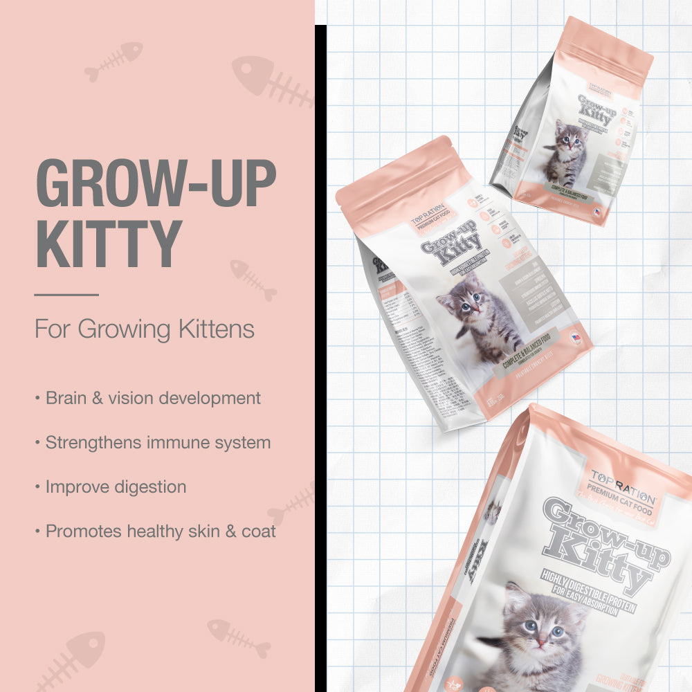 Top Ration Grow-Up Kitty Cat Dry Food 1.5kg