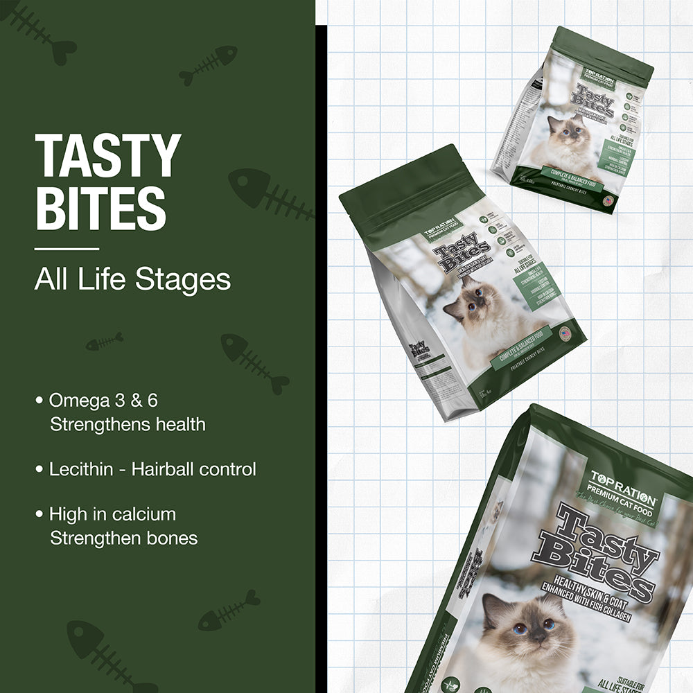 Top Ration Tasty Bites Cat Dry Food (2 sizes)