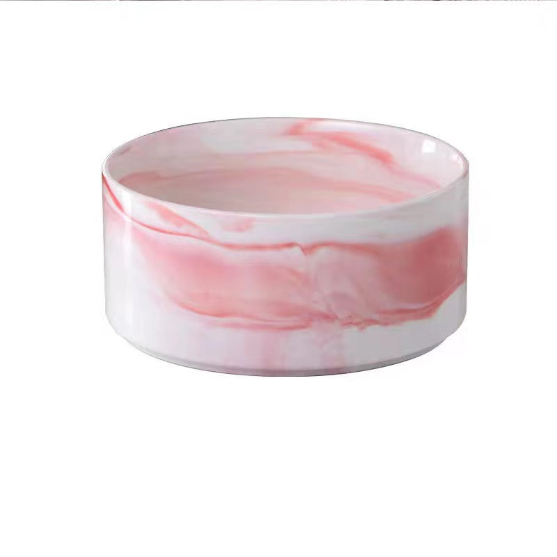 Ceramic Bowl with Wooden Holder For Cat & Dog