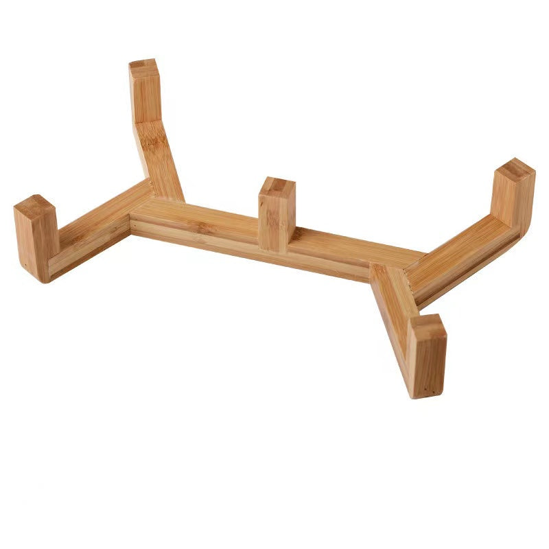 Ceramic Bowl with Wooden Holder For Cat & Dog
