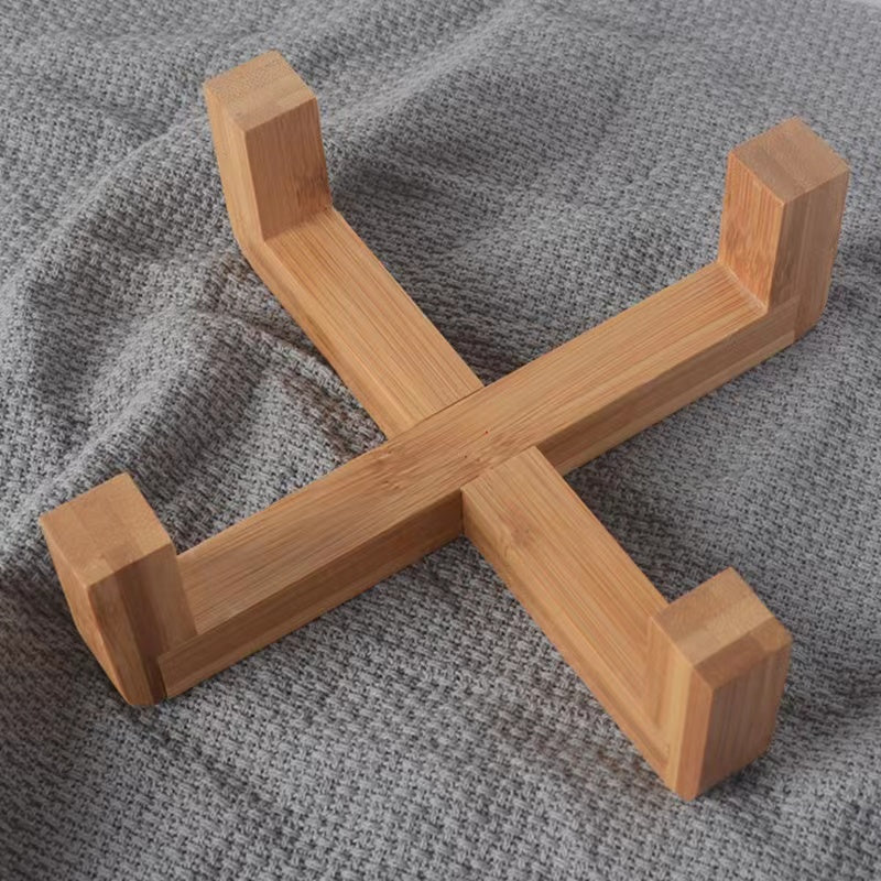 Ceramic Bowl with Wooden Holder For Cat & Dog