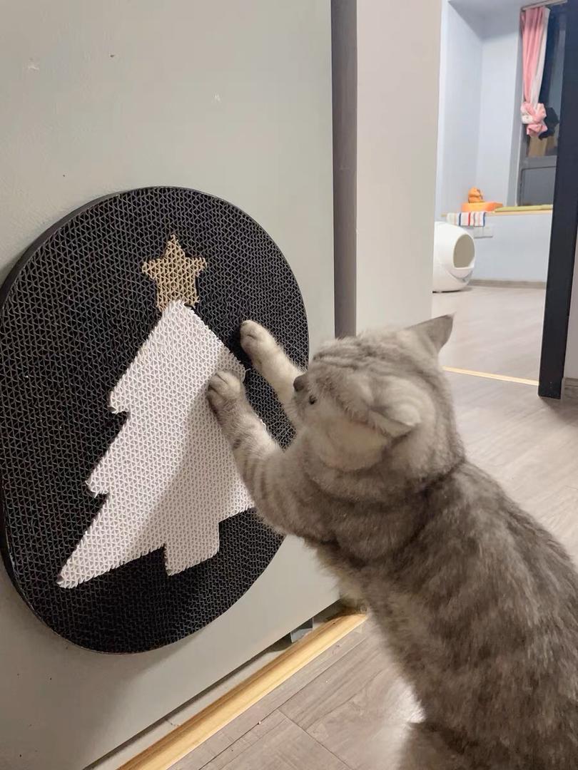 Cat Scratcher Cardboard Christmas Edition Premium