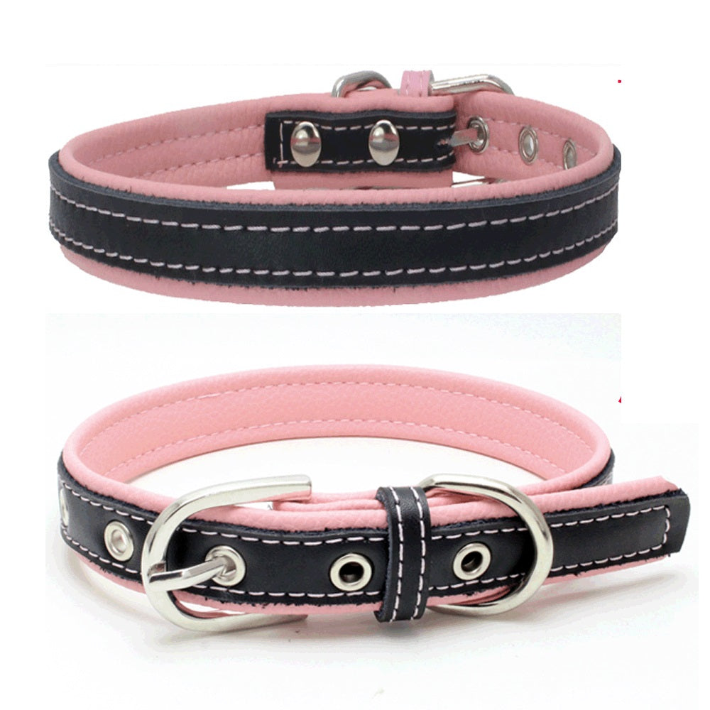 Leather Collar Dog Collar Leash for Medium and Large Breed