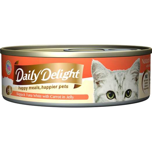 Daily Delight Jelly Skipjack Tuna White with Carrot Canned Cat Food 80g