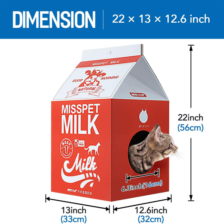 Misspet® Flavoured Milk Box Cat Scratcher (4 styles)