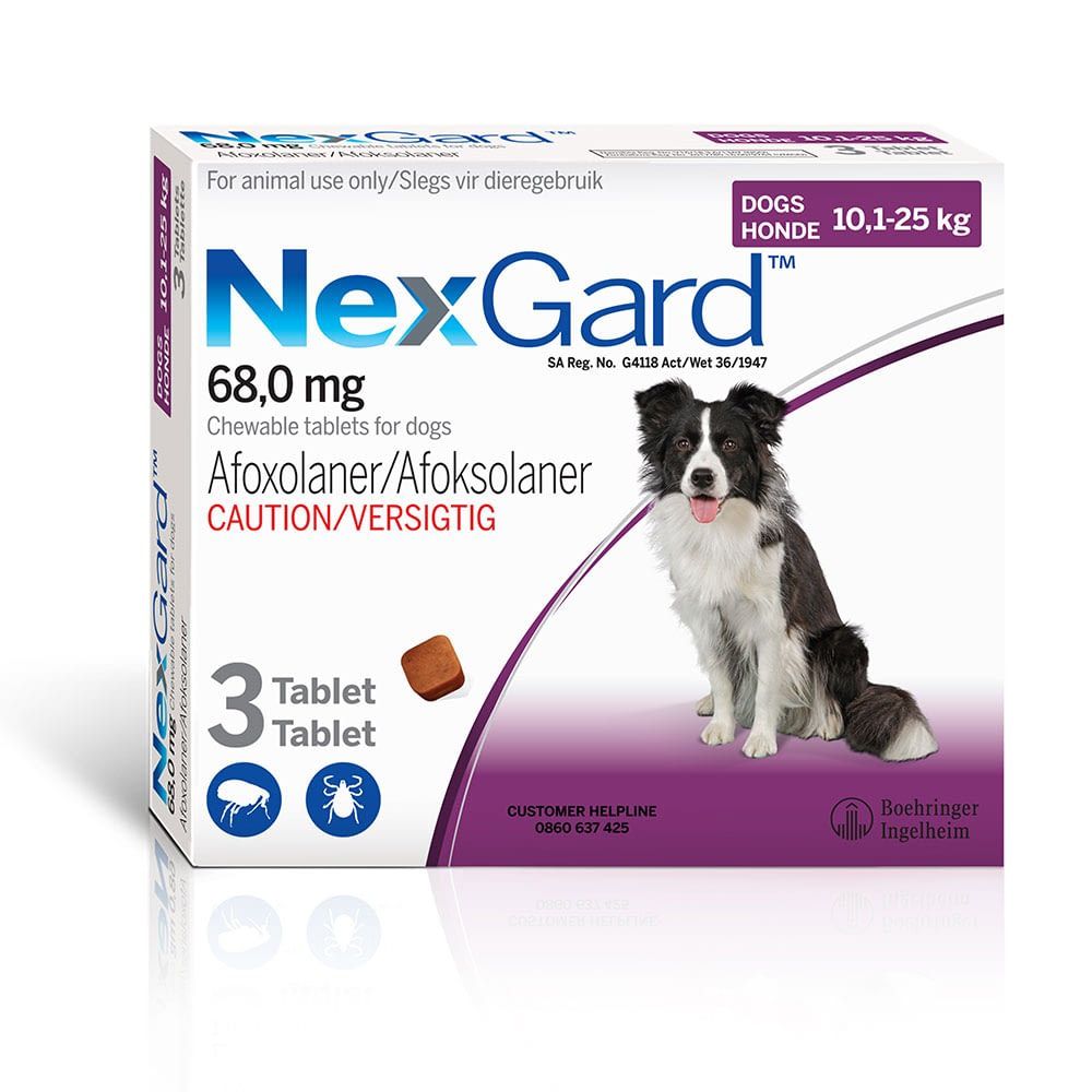NexGard® Chewies For Large Dogs 10kg to 25kg (3 tablets)