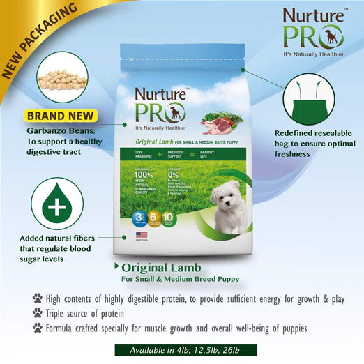 Nurture Pro Original Lamb For Small & Medium Breed Puppy & Adult Dog Dry Food 1.8kg