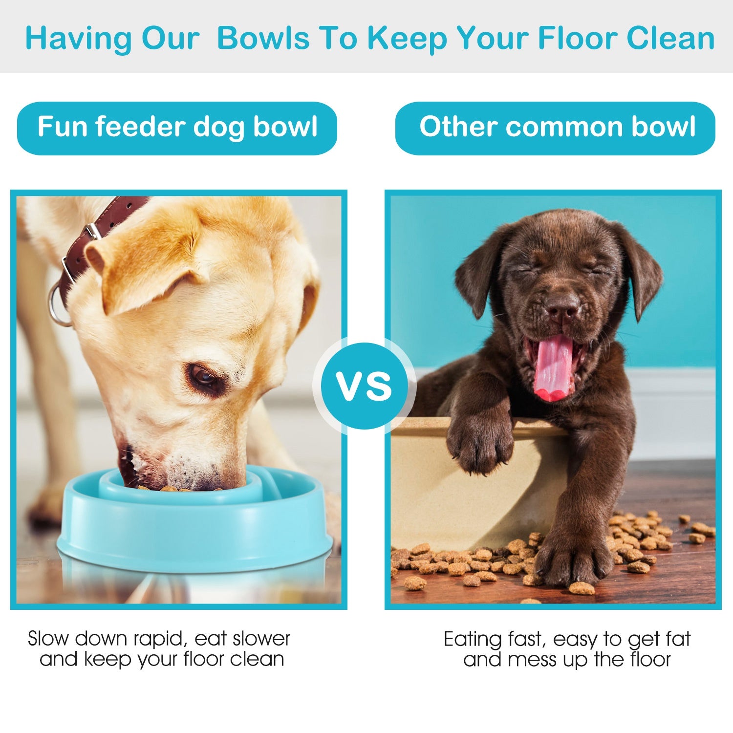 Slow Feeder Preventing Choking Fun Feeder Dog Bowl Bloat BPA-Free