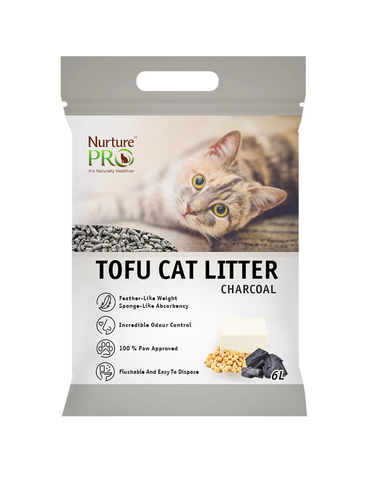 Nurture Pro Tofu Cat Litter - Charcoal (6L)